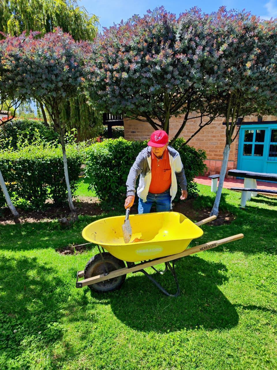 Actividad de jardinería al aire libre
